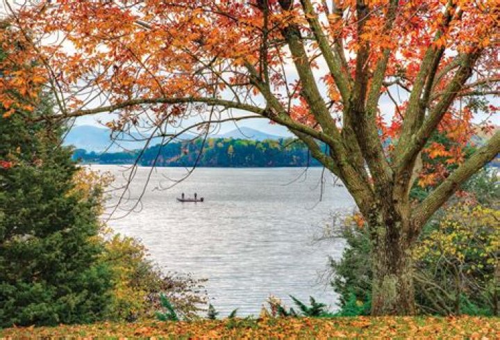 What town is under Smith Mountain Lake?
